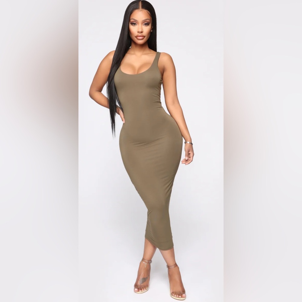 Fashion Nova Mocha Dress